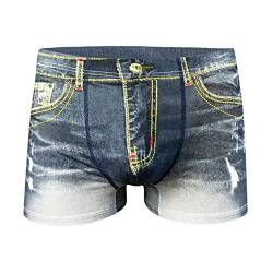 Celucke Herren Briefs Heißer Nylon-Stretch-Denim 3D-Druck Männer Gezeiten männlichen Boxershorts von Celucke