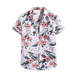 Celucke Herren Hawaiihemd Blumen Hemd Freizeithemd Bunt Kurzarm Sommer Hawaii Leichte Atmungsaktiv Shirt Hemden Oberteil Sommerhemd von Celucke
