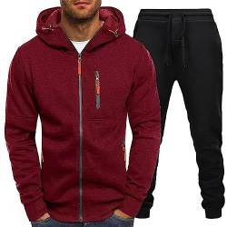 Celucke Herren Jogging Anzug Trainingsanzug Sportanzug aus Baumwolle Gym Warm Tracksuit Atmungsaktiv Hausanzug von Celucke