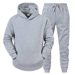 Celucke Jogginganzug Herren Kapuzenpullover Trainingsanzug Hoodie mit Kapuze Freizeitanzug Winter Sweatshirt Anzug Casual Sportbekleidung Set von Celucke