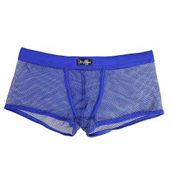 Celucke Mesh Boxershorts Herren Sexy Unterwäsche Männer Fischnetz Durchsichtige Unterhose Panty Transparent Retroshorts Basic Netz Trunks Unterhosen von Celucke