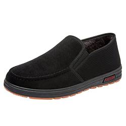 Celucke Segeltuchschuhe Herren Slip On Stoffschuhe Canvas Flache Schuhe Runde Zehe Low Top Sportschuhe Freizeitschuhe Faulenzer Schlupfen Leinwand Flacher Mund Bequem Schuhe von Celucke