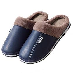 Celucke Winter Hausschuhe mit Gefüttert Unisex Warme Plüsch Clogs Wasserdichte Gartenschuhe Plüsch Pantoletten Rutschfeste Home Slipper von Celucke