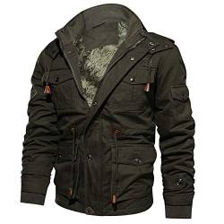 Celucke Winterjacke Herren mit Mehrfache Tasche,Männer Military Jacke Britannia Version Übergangsjacke Winterparka US Feldjacke von Celucke