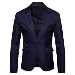 Sakko Herren mit Taschen Anzugjacke Einfarbig Blazer Sportlich Regular Fit Jackett Revers Mantel Knopftasche Langarm Jacken Freizeit Anzugmantel Herrenanzüge von Celucke