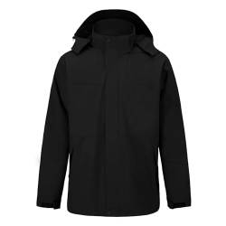 Century Star Regenjacke Damen Leichte Regenjacke Damen Wasserdicht Atmungsaktiv Outdoor Jacken für Damen Wanderjacke Schwarz XL von Century Star