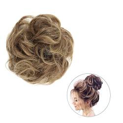 Haarknoten 1 Stück rund ums Haar, Pferdeschwanz, Donut-Haarknoten, Haarschmuck for Frauen, synthetischer, unordentlicher, lockiger, gewellter Scrunchie-Chignon mit Gummibandwickel Haarknotenstücke für von Cenz-888