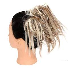 Haarknoten Dutt mit elastischem Band, synthetischer Chignon, sofortiges Haarteil, unordentliche Dutt-Haarteile, Haarverlängerung for Frauen, zerzauste Hochsteckfrisur, lockiges, gewelltes Scrunchie-Ha von Cenz-888