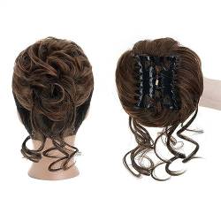 Haarknoten Synthetischer Haarknoten mit Klaue, Chignon for Frauen, unordentliche, lockige Haarknoten, Clip-in-Pferdeschwanz-Haarverlängerungen, flauschige, natürliche, falsche Pferdeschwanz-Haarteile von Cenz-888