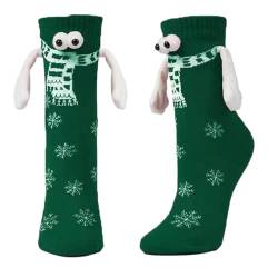 Ceolup Magnetische Socken Weihnachts-Handsocken Lustige Weihnachts-Magnetsocken Halten Hände Weihnachts-Magnethandsocken, Geschenke Für Männer, Frauen, Freunde, Paare von Ceolup