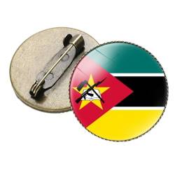 Brosche Mit Nationalflagge Von Mosambik – Afrika-Glas-Cabochon, Patriotisches Abzeichen, Anstecknadel, Für Damen Und Herren, Kleidung, Taschen, Hemd, Rucksack, Basteln, Schmuck von Cernomal