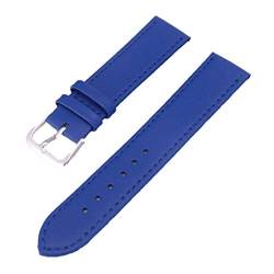 12mm-24mm-echtes Leder-Armband weiche Thin-Uhrenarmband Männer Lederband Uhren Zubehör Blau, 16mm von Cerobit