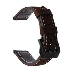 22mm aus italienischem Leder Armband mit Quick Release-Frühlings-Stab-Mann-Uhr-Handgelenk-Bügel-Weinlese Crazy Horse-Uhrenarmband Dark Brown B, 22mm von Cerobit
