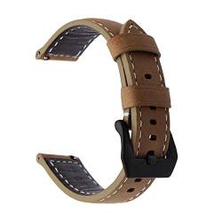 22mm aus italienischem Leder Armband mit Quick Release-Frühlings-Stab-Mann-Uhr-Handgelenk-Bügel-Weinlese Crazy Horse-Uhrenarmband Hellbraun B, 22mm von Cerobit