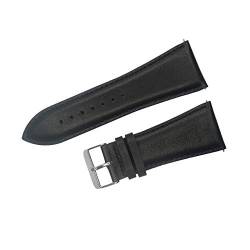 32mm Männer Large Size Uhrenarmband Kalb echtes Leder Armband Edelstahl Dornschließe Uhrenarmband Schwarz, 32mm von Cerobit