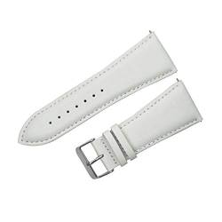 32mm Männer Large Size Uhrenarmband Kalb echtes Leder Armband Edelstahl Dornschließe Uhrenarmband Weiß, 32mm von Cerobit