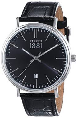 Cerruti 1881 Herren-Armbanduhr FABRIANO Analog Quarz Leder CRA111SN02BK von Cerruti 1881