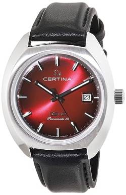 Certina, Herrenuhr, DS-2, Edelstahl, Schweizer Automatik, Rot, Kunststoff, 20 (C0244071742100), Rot/Ausflug, einfarbig (Getaway Solids) von Certina