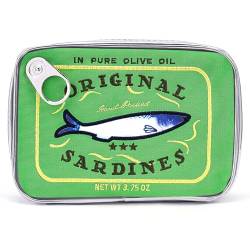 Canned Sardines Make-up-Tasche, kreative niedliche Make-up-Tasche, Dosenfisch-Kosmetiktasche, Kosmetiktasche, ästhetische Kulturtasche für Frauen und Mädchen, grün von Cessfle