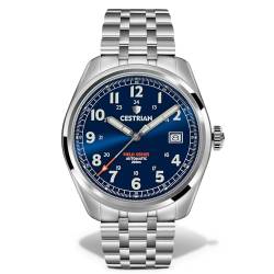 Cestrian Field Series CF221B0660 Herren-Armbanduhr, automatisch, blaues Sunburst-Zifferblatt, 200 m, blaues Armband, Blau, Armband von Cestrian