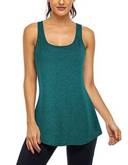 Cestyle Damen-Tanktop mit integriertem BH, Racerback - Grün - Groß von Cestyle