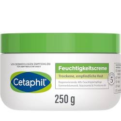 CETAPHIL Feuchtigkeitscreme, 250g, Für trockene, empfindliche Haut, Spendet intensiv 48h Feuchtigkeit und stärkt die Widerstandskraft, Mit Vitamin B3, Provitamin B5, Sonnenblumenöl, Mandelöl, Glycerin von Cetaphil