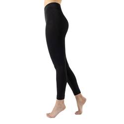 Cette Pack 1/2 Paare - Thermo - Strumpfhose ohne Füße, blickdichte Strumpfhose, Winter Leggings, Fleece-Futter, Warme Leggings | 300 DEN | SCHWARZ| S/M, M/L, L/XL (S-M, Schwartz) von Cette