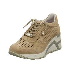 Cetti Damen Sneaker Sneaker mit Perforation C1143-SRA-nude beige 599147 von Cetti