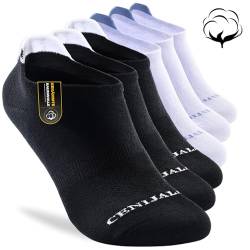 Cevapro Sneaker Socken Herren Damen, 3/6 Paar Baumwolle Laufsocken, Kurz Atmungsaktive Sportsocken mit Rutschfest Silikon Halbsocken von Cevapro