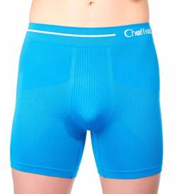 chaffree – Herren Boxer Shorts Anti Scheuern Herren Slip | Herren underwear| Shorts für men| Slip | Unterhosen | Fashion Fitness Hohe Taille Unterwäsche Gr. L-XL, Blau (Pacific) von Chaffree