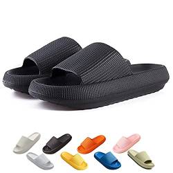 Chagoo Cozislides Original, Super Soft Home Slippers Non-slip, Unisex Thick Sole Quick-drying Open Toe Style Slippers (Black, 34/35, numeric_34) von Chagoo