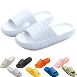 Chagoo Cozislides Original, Super Soft Home Slippers Non-slip, Unisex Thick Sole Quick-drying Open Toe Style Slippers (White, 36/37, numeric_36) von Chagoo
