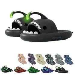 Chagoo Galaxy Shark Slides Glow in the Dark, Cloud Shark Slides Damen Hausschuhe Unisex Badeschuhe (Angler fish, adult, women, numeric_36, numeric_range, eu_footwear_size_system, numeric_37, medium) von Chagoo