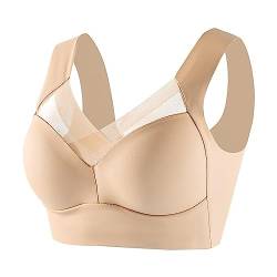 Chagoo Wmbra Posture Correcting Bra, Haltungskorrigierender BH für Damen, kabelloser Push-up-Komfort-BH für den Sommer (Beige, XL) von Chagoo