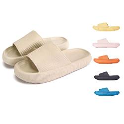 Cosyslides Wolkenslipper Original, Cozislides Original Superweiche Hausschuhe, Thick Sole Non Slip Quick Dry Shower Pillow Slippers (36/37 EU, Kakki) von Chagoo