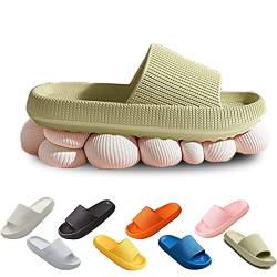 Cozislides Original Super Soft Home Hausschuhe, 2021 Neueste Technologie 4cm dicke Sohle Sandalen Kissen auf Wolken Hausschuhe für Damen (40/41, Green) von Chagoo