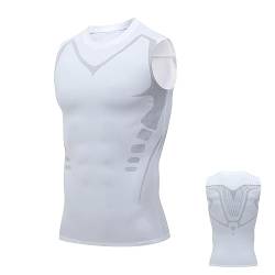 Energxcel™ Ionic Shaping Vest, Men Compression Tank Top, Ionic Compression Body Shaper Vest (as3, Alpha, 3X_l, Regular, Regular, White) von Chagoo