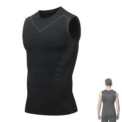 Energxcel™ Ionic Shaping Vest, Men Compression Tank Top, Ionic Compression Body Shaper Vest (as3, Alpha, l, Regular, Regular, Black) von Chagoo
