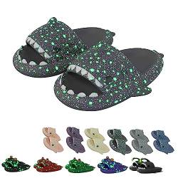 Galaxy Shark Slides Glow in the Dark, Cloud Shark Slides Damen Hausschuhe Unisex Badeschuhe (Galaxy Dark gray, adult, women, numeric_38, numeric_range, eu_footwear_size_system, numeric_39, medium) von Chagoo