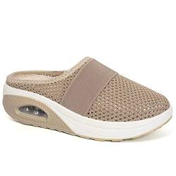 Orthopädische Schuhe Damen, Wmshoe Orthopädische Hausschuhe Für Frauen, Air Cushion Slip on Walking Shoes (Beige, Adult, Women, Numeric_36, Numeric, eu_Footwear_Size_System, medium) von Chagoo