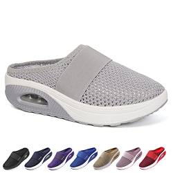 Orthopädische Schuhe Damen, Wmshoe Orthopädische Hausschuhe Für Frauen, Air Cushion Slip on Walking Shoes (Hellgrau, Adult, Women, Numeric_38, Numeric, eu_Footwear_Size_System, medium) von Chagoo