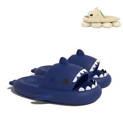 Sharky Chanclas,Cloud Shark Slides Hausschuhe Badepantoffeln Unisex süße Hai-Hausschuhe (Deep Blue, adult, women, numeric_40, numeric_range, eu_footwear_size_system, numeric_41, medium) von Chagoo