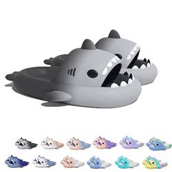 Sharky Chanclas,Cloud Shark Slides Hausschuhe Badepantoffeln Unisex süße Hai-Hausschuhe (Gradient Grey, adult, women, numeric_38, numeric_range, eu_footwear_size_system, numeric_39, medium) von Chagoo