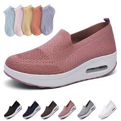 Wmshoe Orthopädische Hausschuhe Für Frauen, Orthopädische Schuhe Damen, Air Cushion Slip on Walking Shoes (Rosa, Adult, Women, Numeric_36, Numeric, eu_Footwear_Size_System, medium) von Chagoo