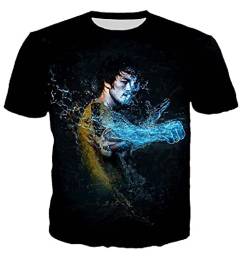 Bruce Lee Tshirt Für Herren Chinesischer KungFuSuperstar Bruce Lee 3DDruck Rundhalsausschnitt KurzarmTShirts Farbe2 XL von Chahuer