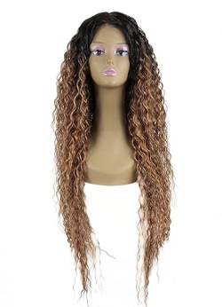 Damenperücke, Spitze, Kopfbedeckung, Perücke, langes Haar, lockiges Haar, kleine lockige Perücke (Color : 3, Size : 1) von ChaiRy