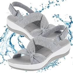 Chaies Sandalen mit Fußgewölbeunterstützung für Damen | Bequeme Strandsandalen mit Plateauunterstützung und Fußgewölbeunterstützung - Bequeme Plateauschuhe mit niedrigem Keilabsatz für Sommer, Strand von Chaies