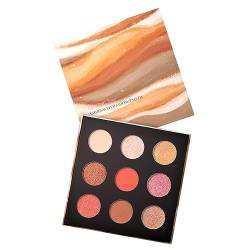 Matte Glitzer-Make-up-Palette | Matte Glitzer-Lidschatten-Palette - 9 Farben Farben Make-up Lidschatten, leuchtende Farben Augen-Make-up-Palette für Frauen Mädchen Geburtstagsgeschenke Chaies von Chaies