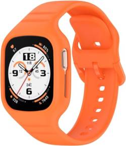 Chainfo Armband kompatibel mit Honor Watch 4 (TMA-L19), TPU Sportarmband Uhr Band Strap Ersatzarmband Uhrenarmband NO240423 (Orange) von Chainfo
