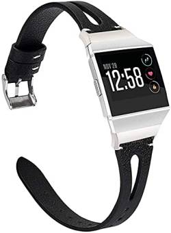 Chainfo Schnellverschluß Uhrenarmbänder kompatibel mit Fitbit Ionic - Leder Armbänder für Herren und Damen im eleganten Stil (Pattern 6) von Chainfo